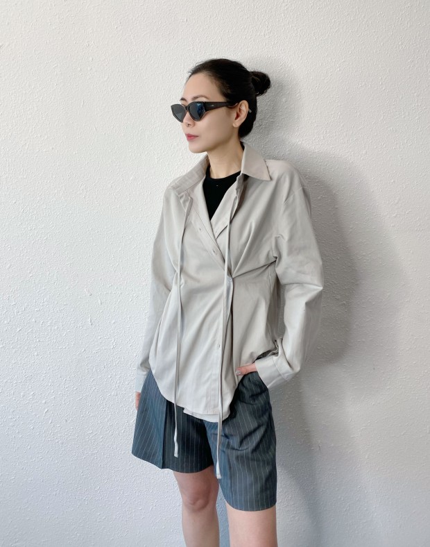 Grey Irregular Shirt #250217